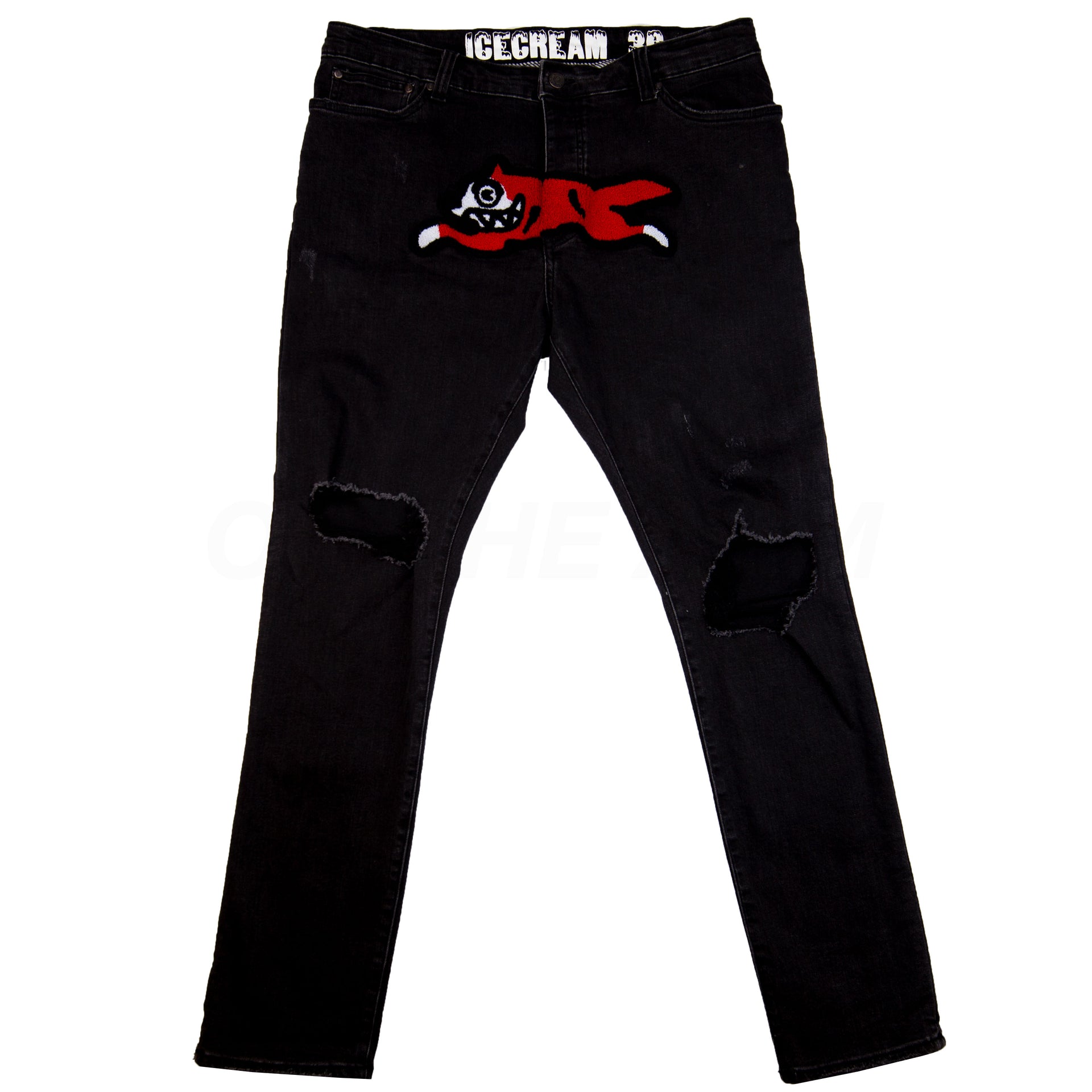 BBC Ice Cream Black Dog Chenille Patch Denim PRE-OWNED