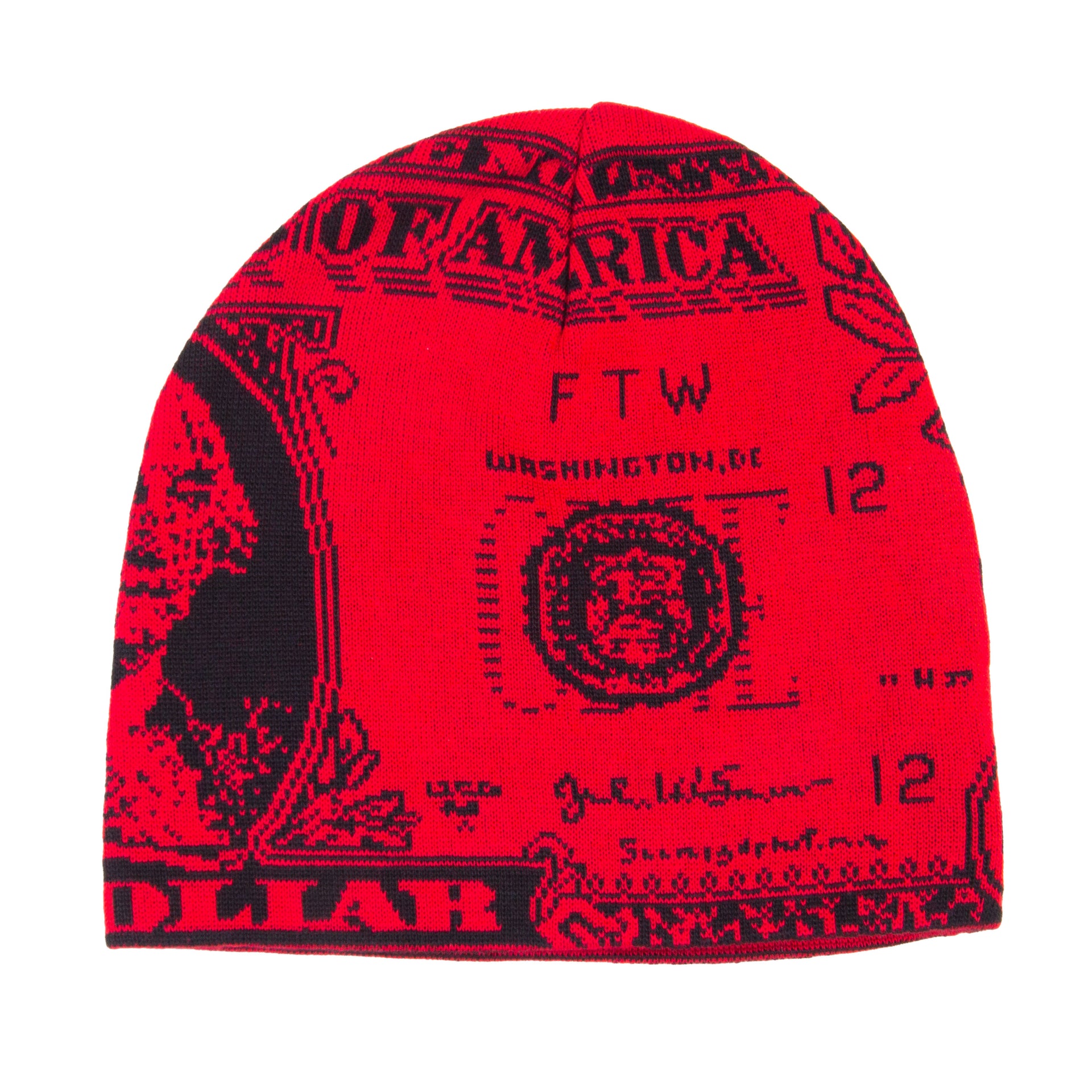 Supreme Red Dollar Skully Beanie