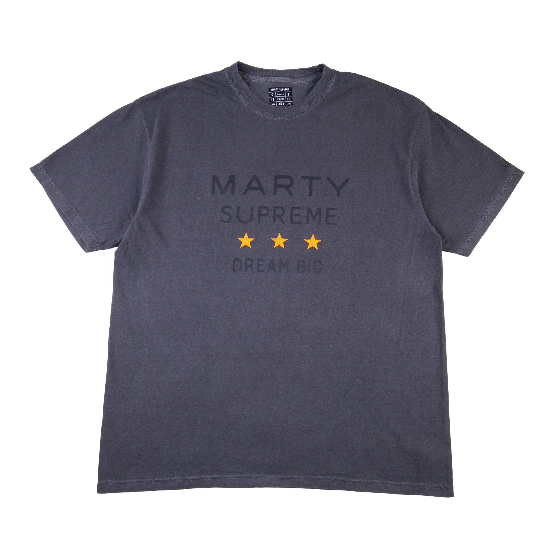 Marty Supreme Washed Black A24 Urban Research 3 Star Tee