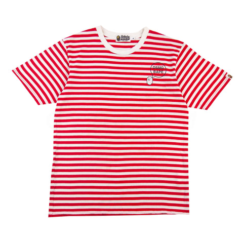 Bape White/Red Striped Dover Street Market Ginza Tee PRE-OWNED