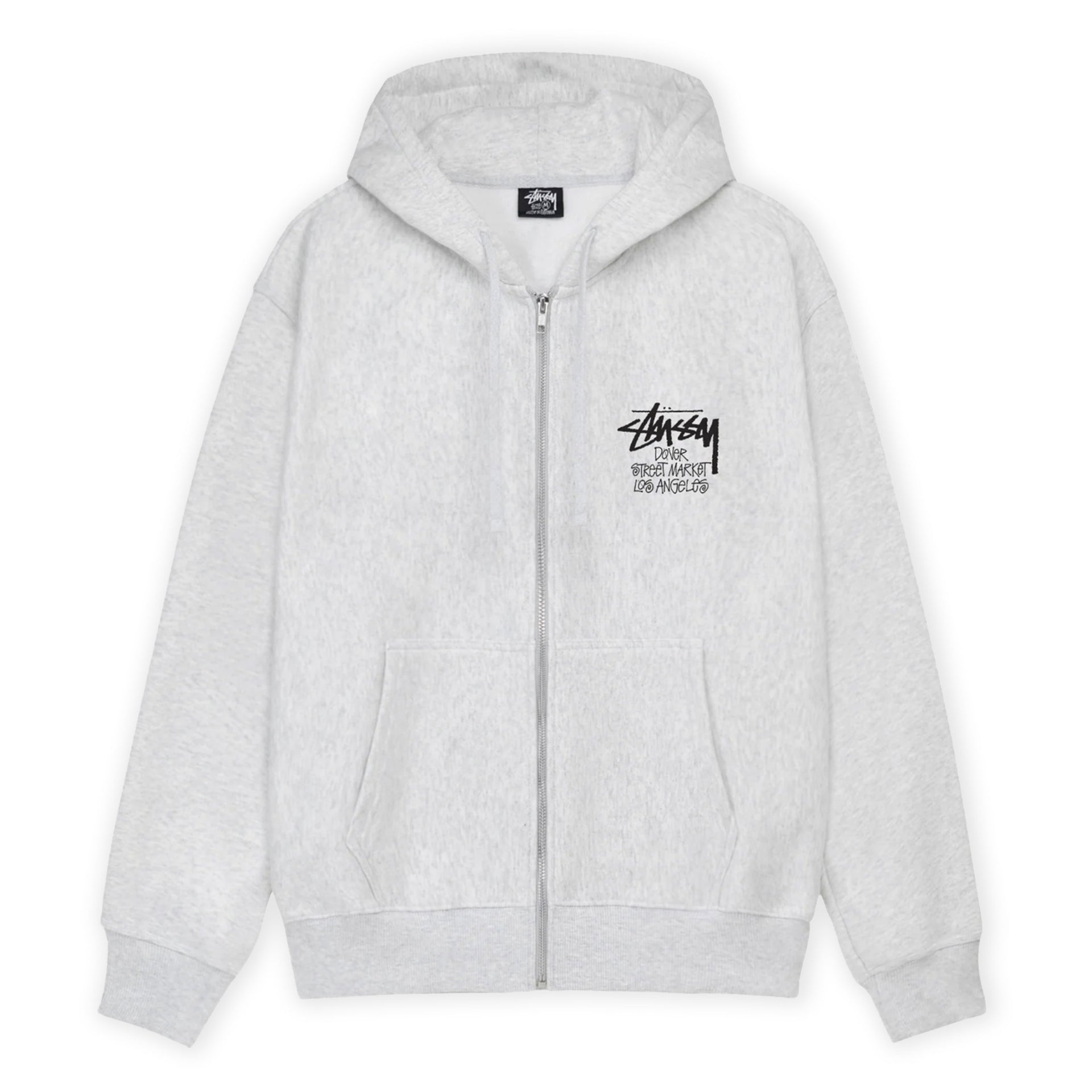 Stussy Ash Grey DSMLA Zip Up Hoodie