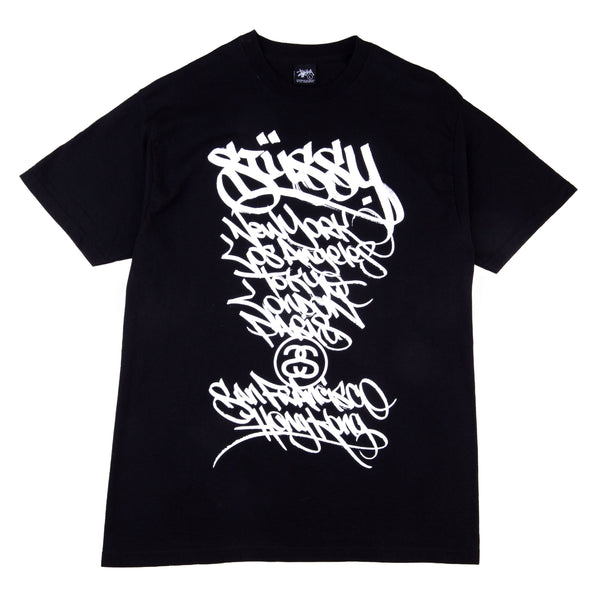 Stussy Black Ease World Tour Tee PRE-OWNED
