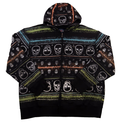 Vintage Black Marc Ecko Skulls Zip (2000's)