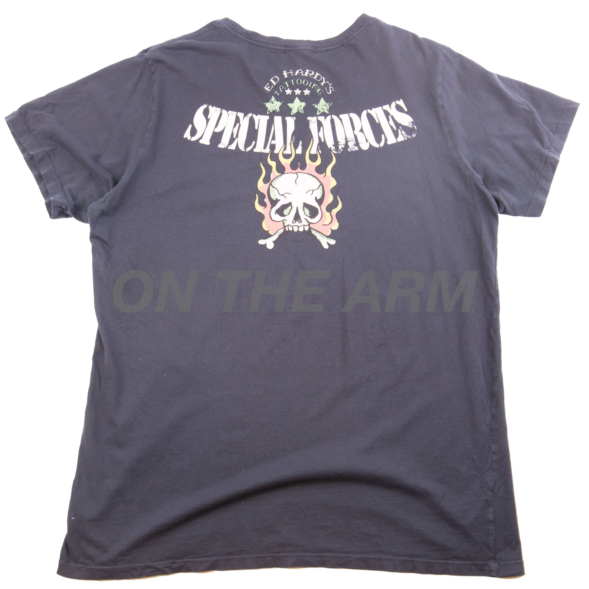 Vintage Black Ed Hardy Combat Proven Tee