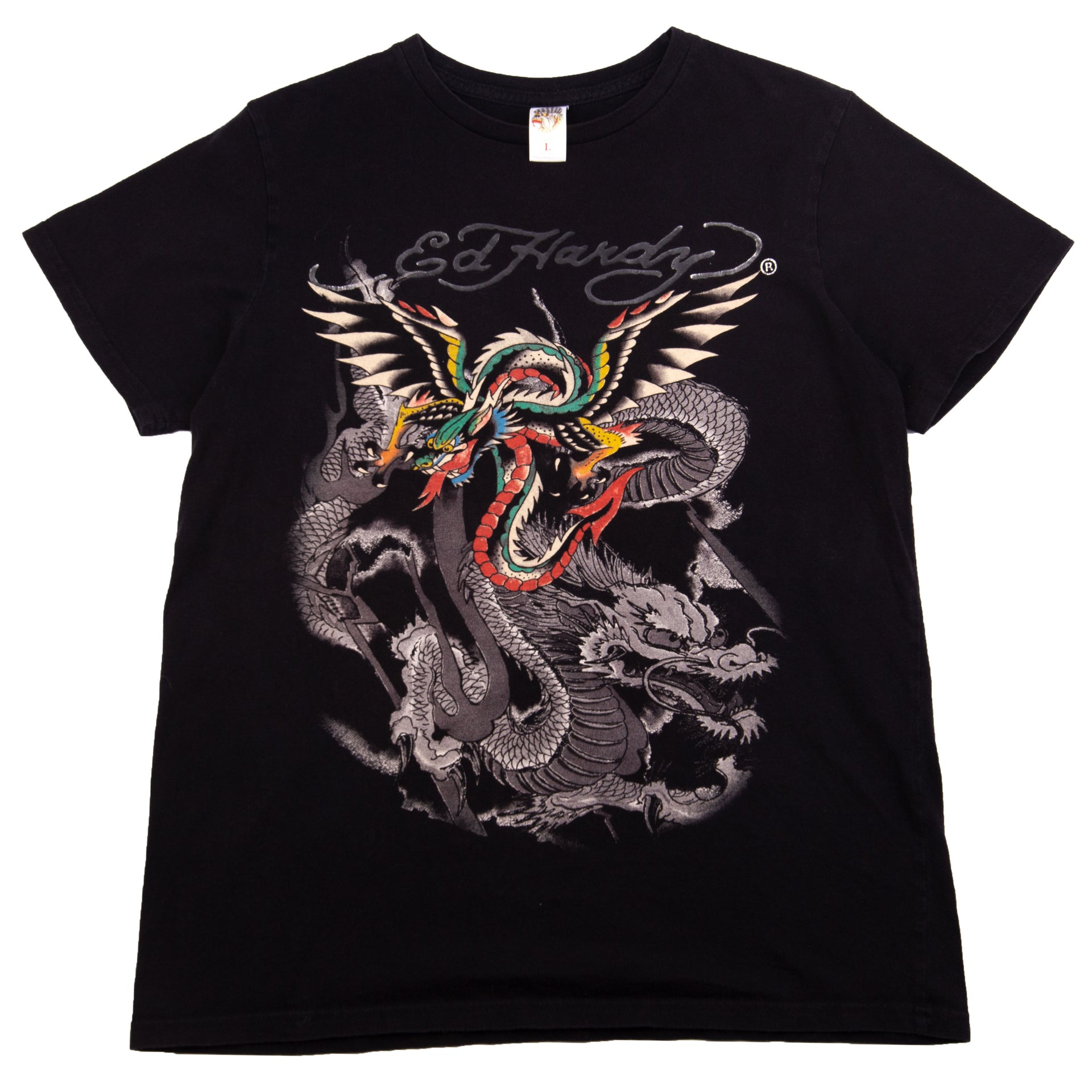 Vintage Black Ed Hardy Dragon Tee (2000's)