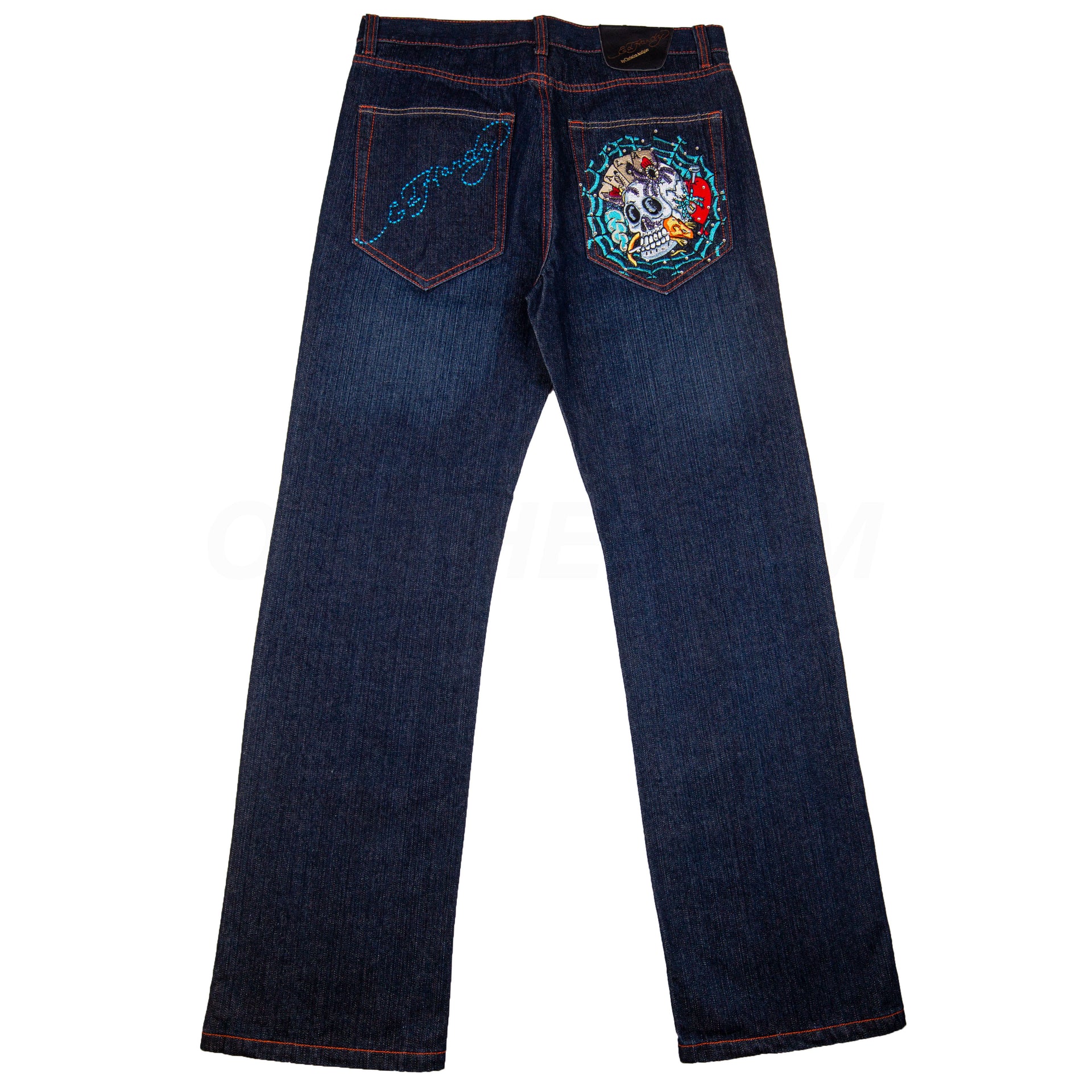 Vintage Indigo Ed Hardy Denim Pants (2000's)