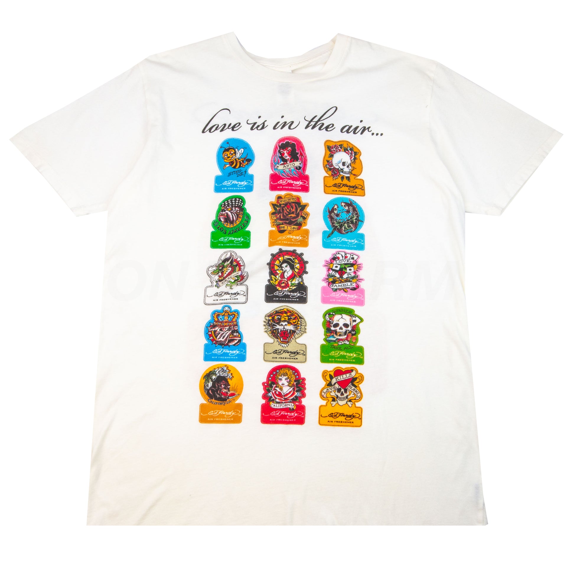 Vintage White Ed Hardy Air Freshener Tee (2000's)