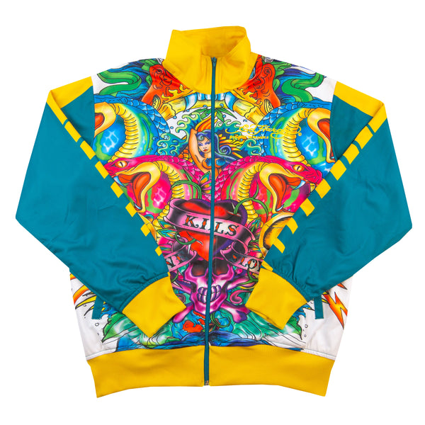 Vintage Yellow Ed Hardy Love Kills Slowly Track Jacket (2000's)