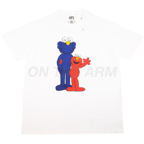 Uniqlo White Kaws Elmo Tee