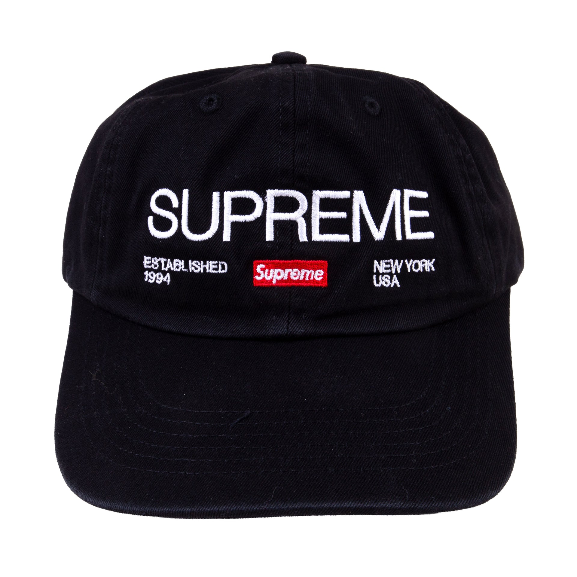 Supreme Black Est. 1994 6 Panel Hat