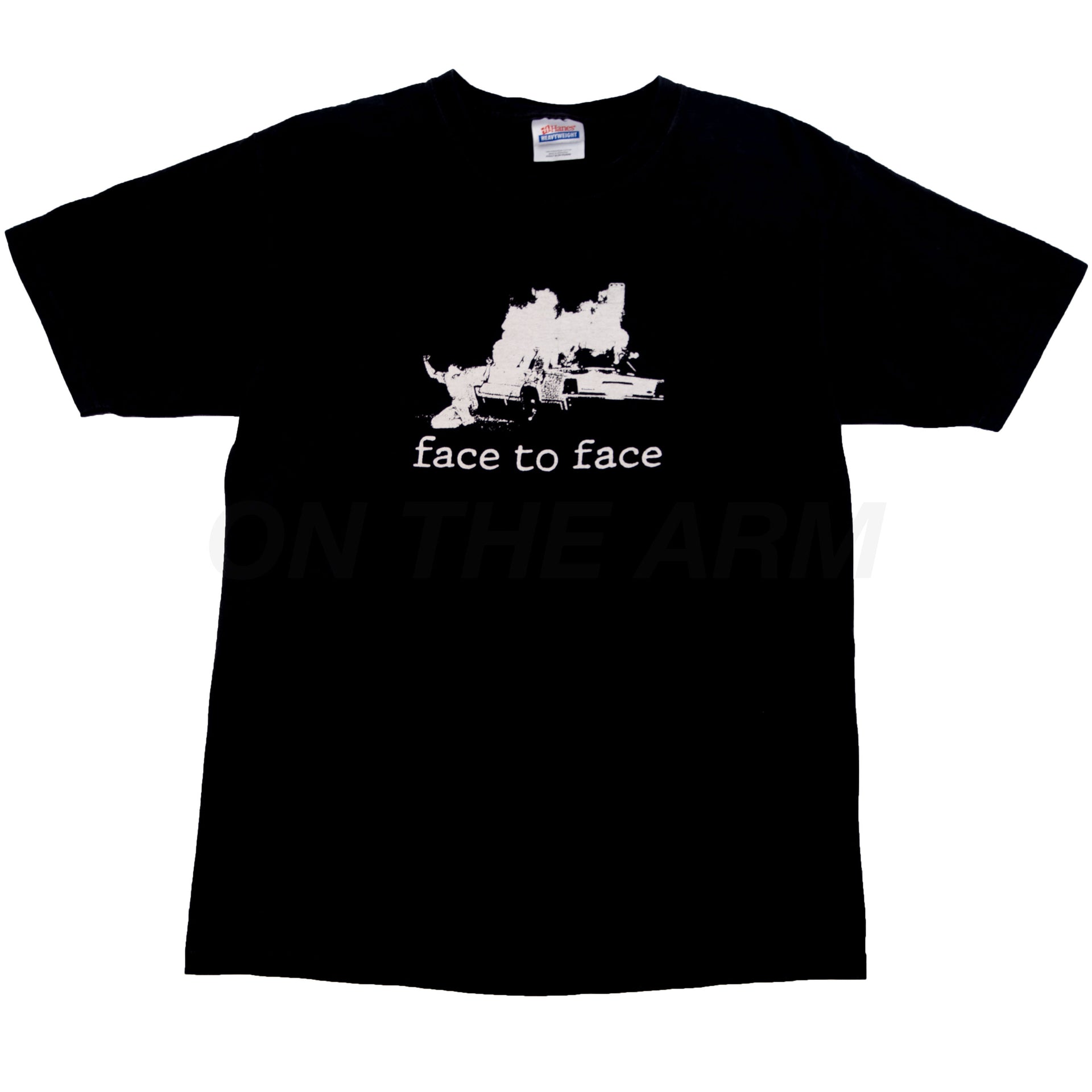 Vintage Black Face To Face Burning Car Tee (2000's)
