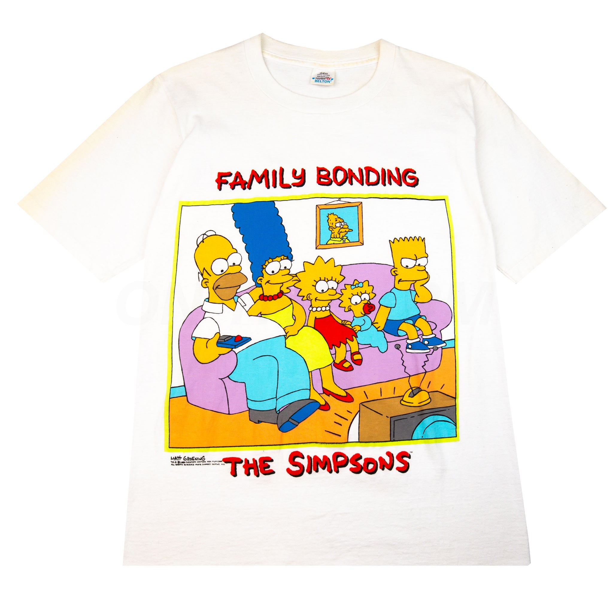 Vintage White The Simpsons Family Bonding Tee (1989)