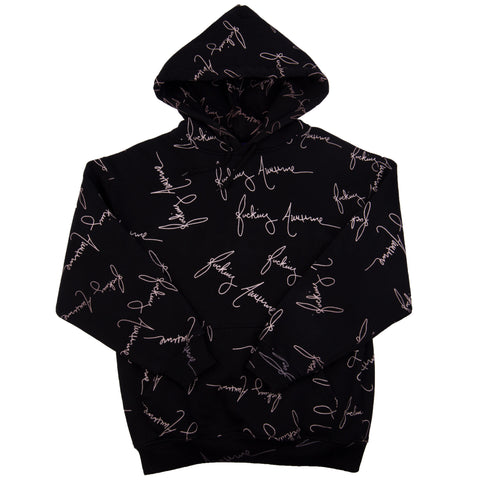 FuckingAwesome Black All Over Script Hoodie PRE-OWNED