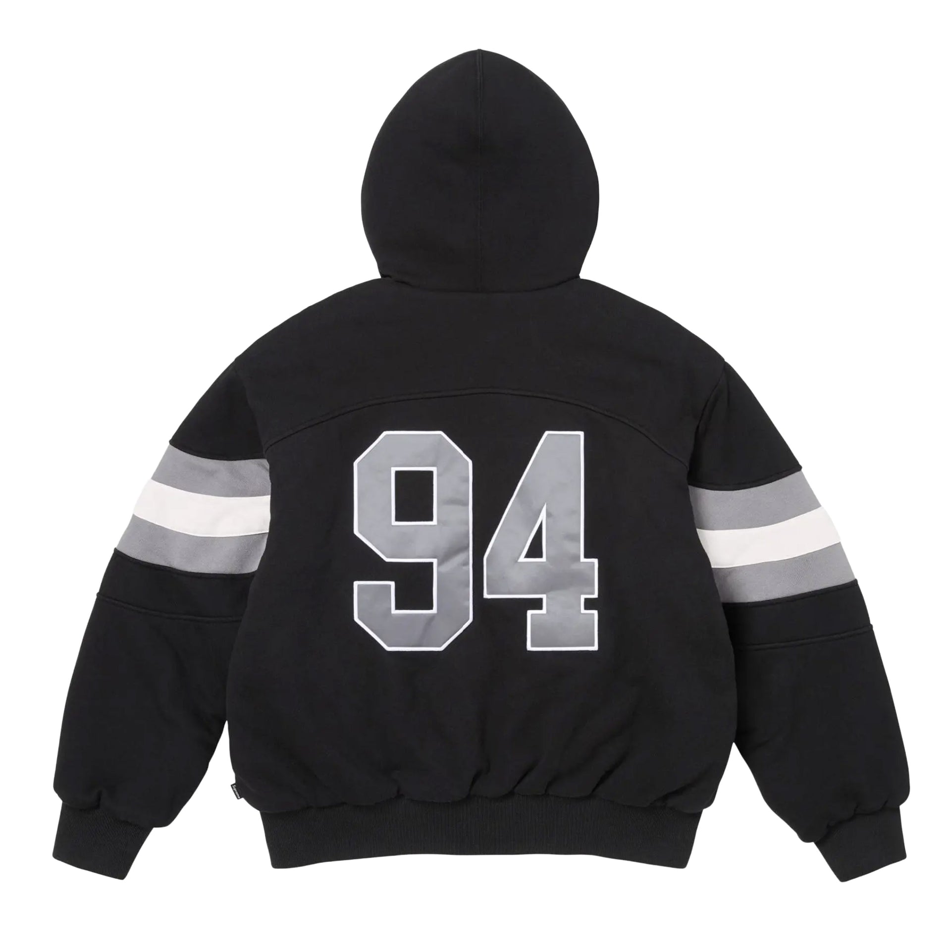 Supreme Black Filled Zip Up Hoodie