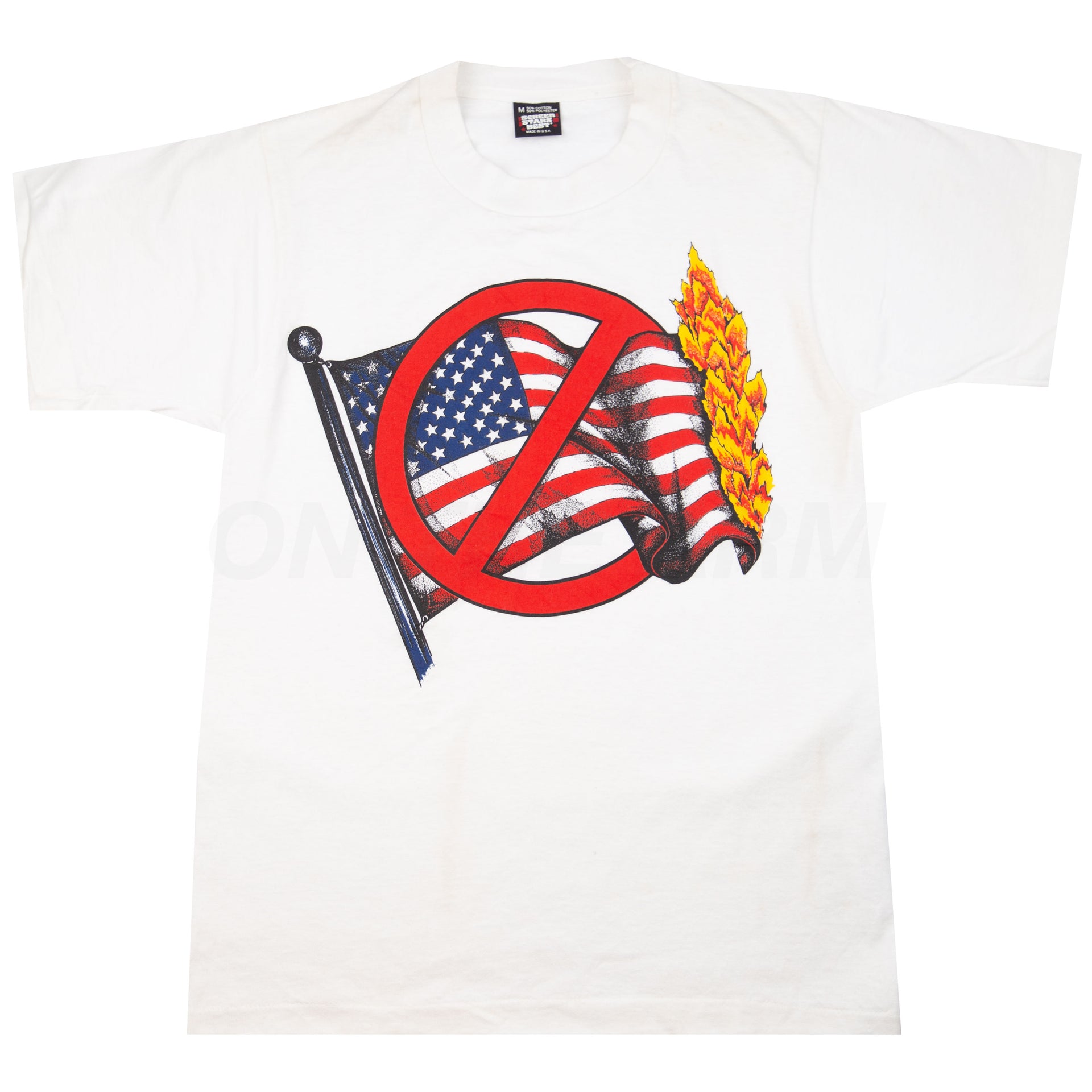 Vintage White No Burning Flags Tee (1990's)