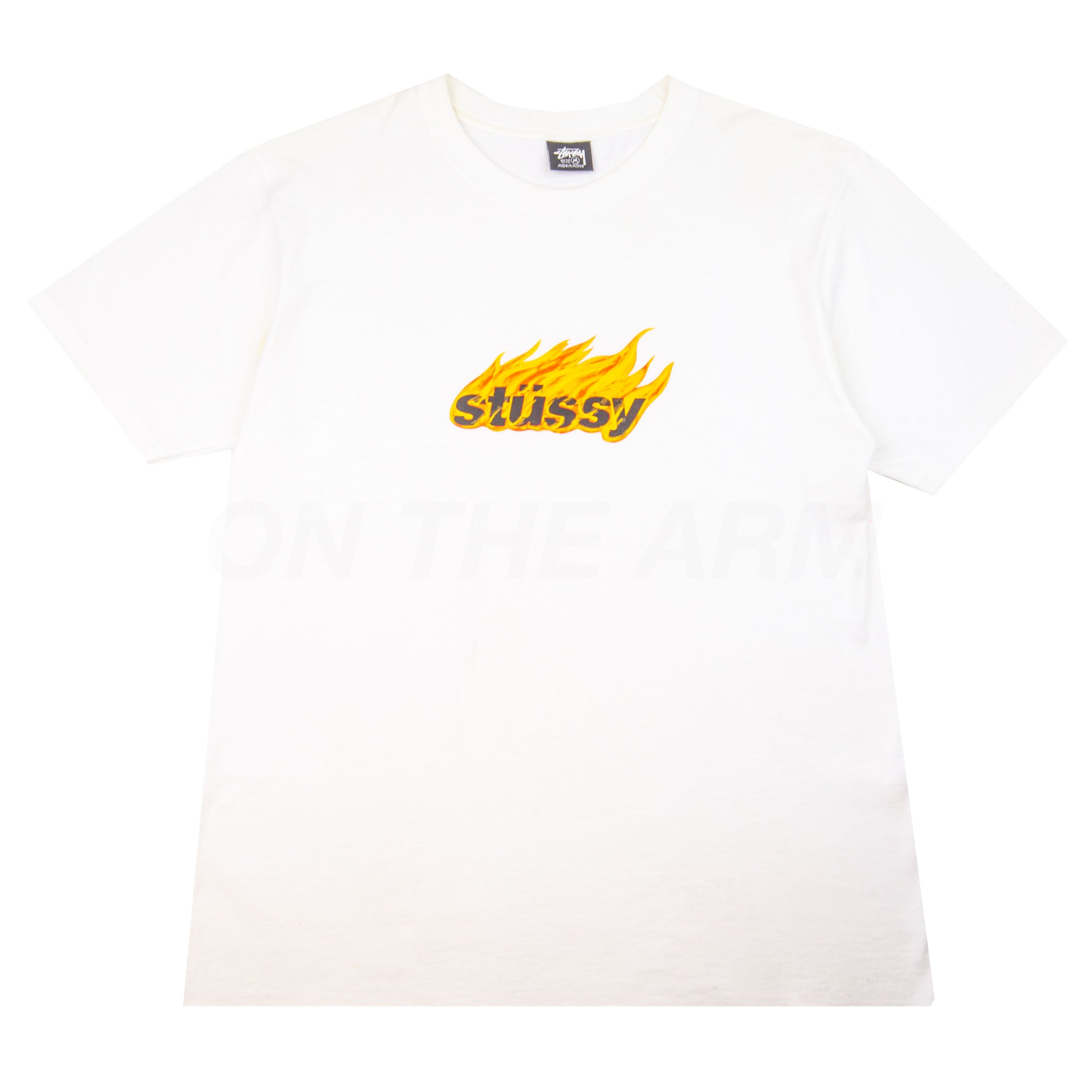 Stussy White Flame Tee PRE-OWNED