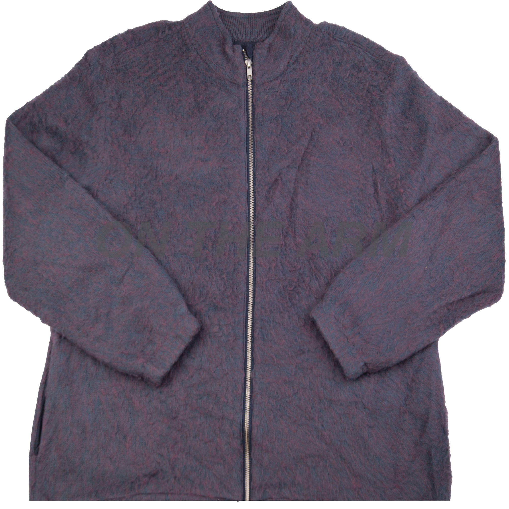 Stussy Blue Fuzzy Zip Jacket PRE-OWNED