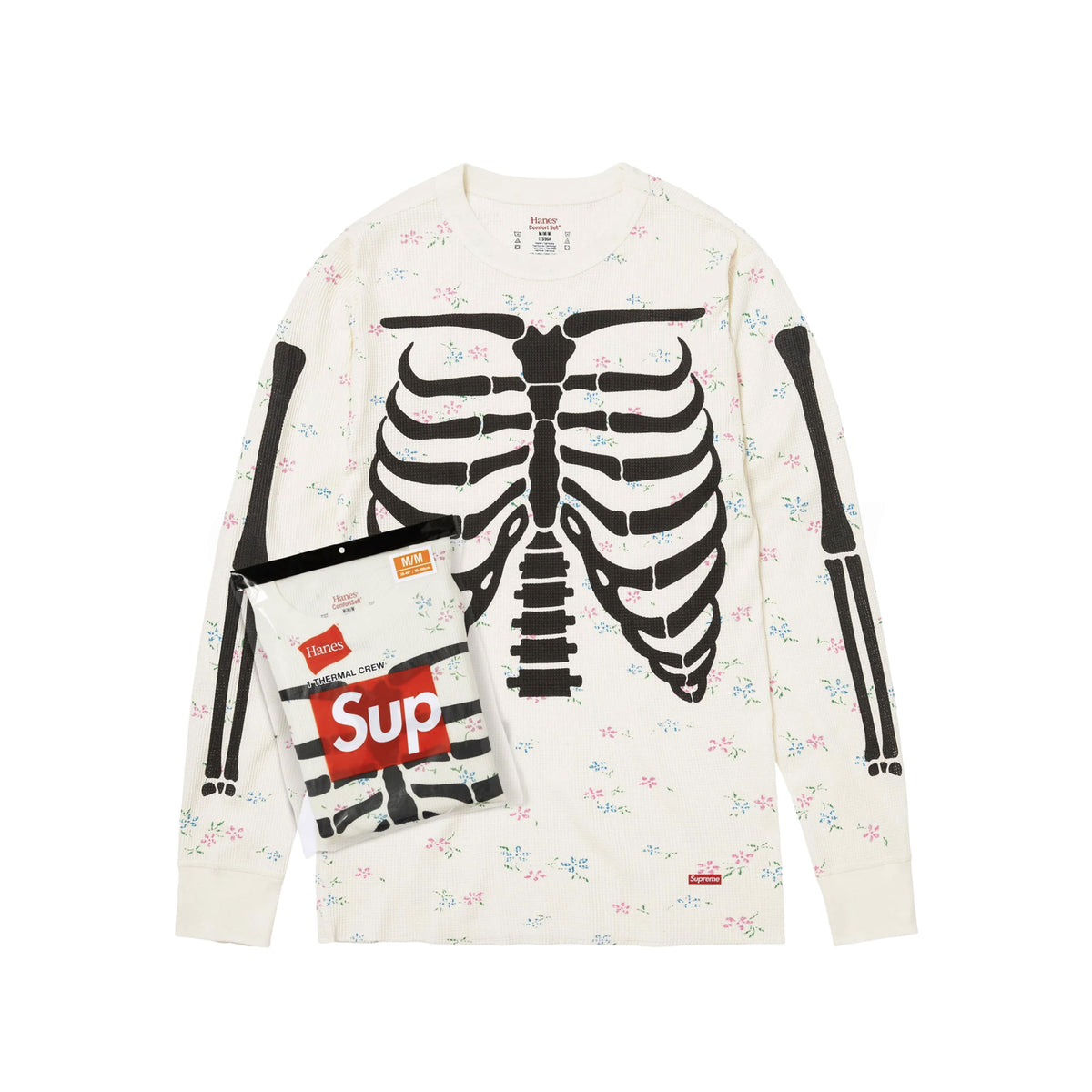 Supreme Floral Hanes Bones Thermal (1-pack)