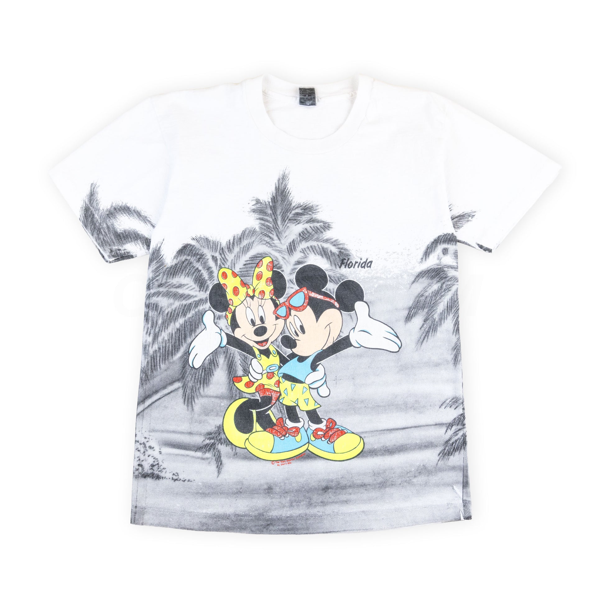 Vintage White Mickey & Minnie Florida Tee (1990's)