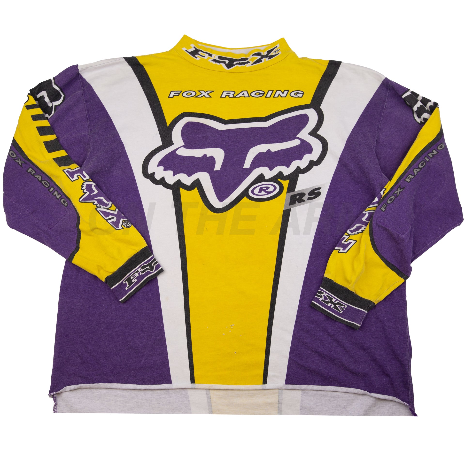 Vintage Purple/Yellow Fox Racing Jersey (2000's)