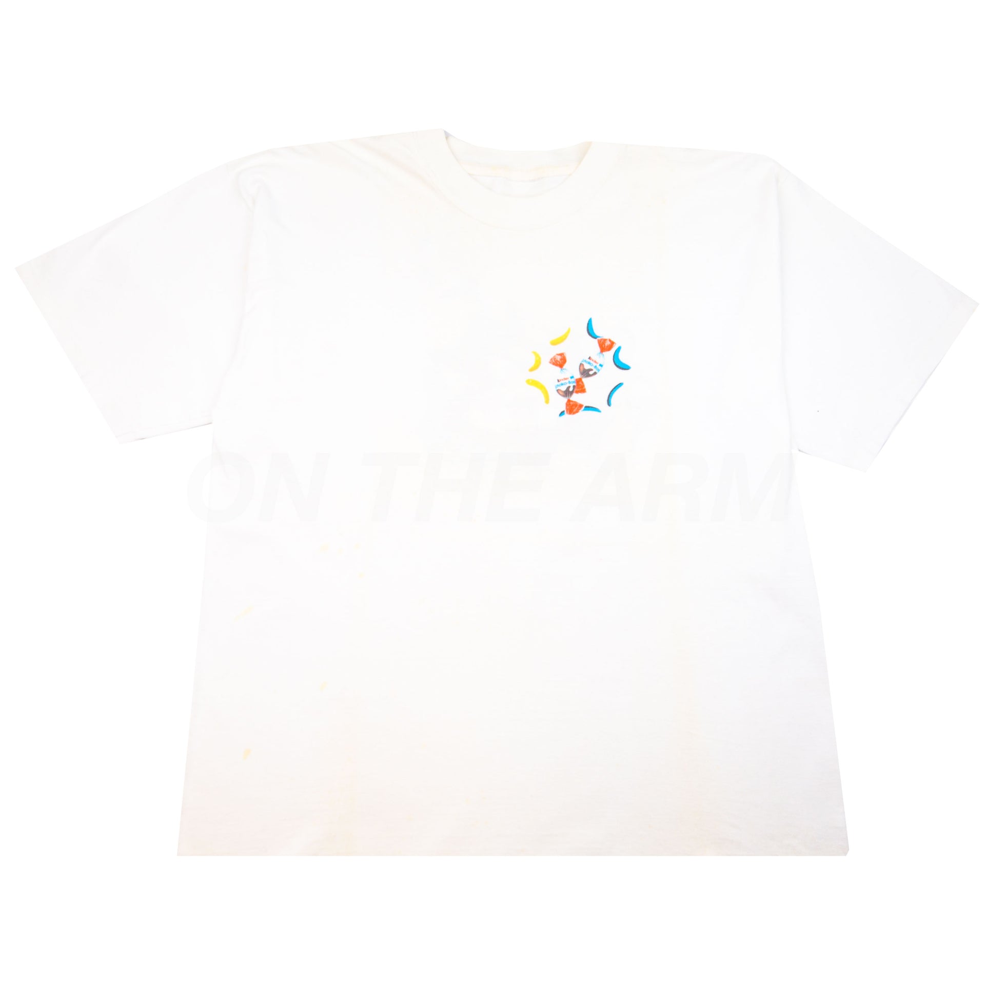 Vintage White Kinder Chocolate Cat Tee (1997)