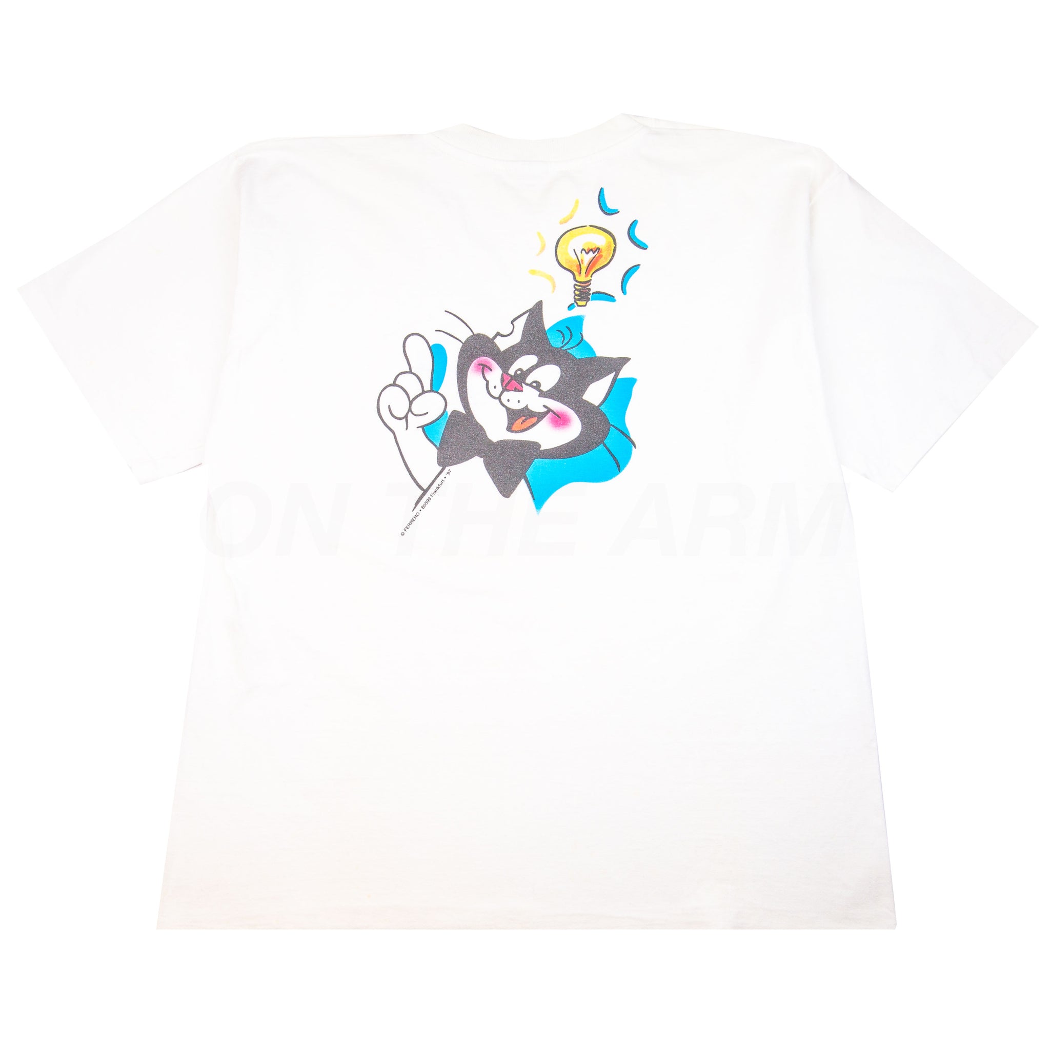 Vintage White Kinder Chocolate Cat Tee (1997)