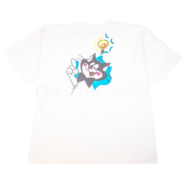 Vintage White Kinder Chocolate Cat Tee (1997)