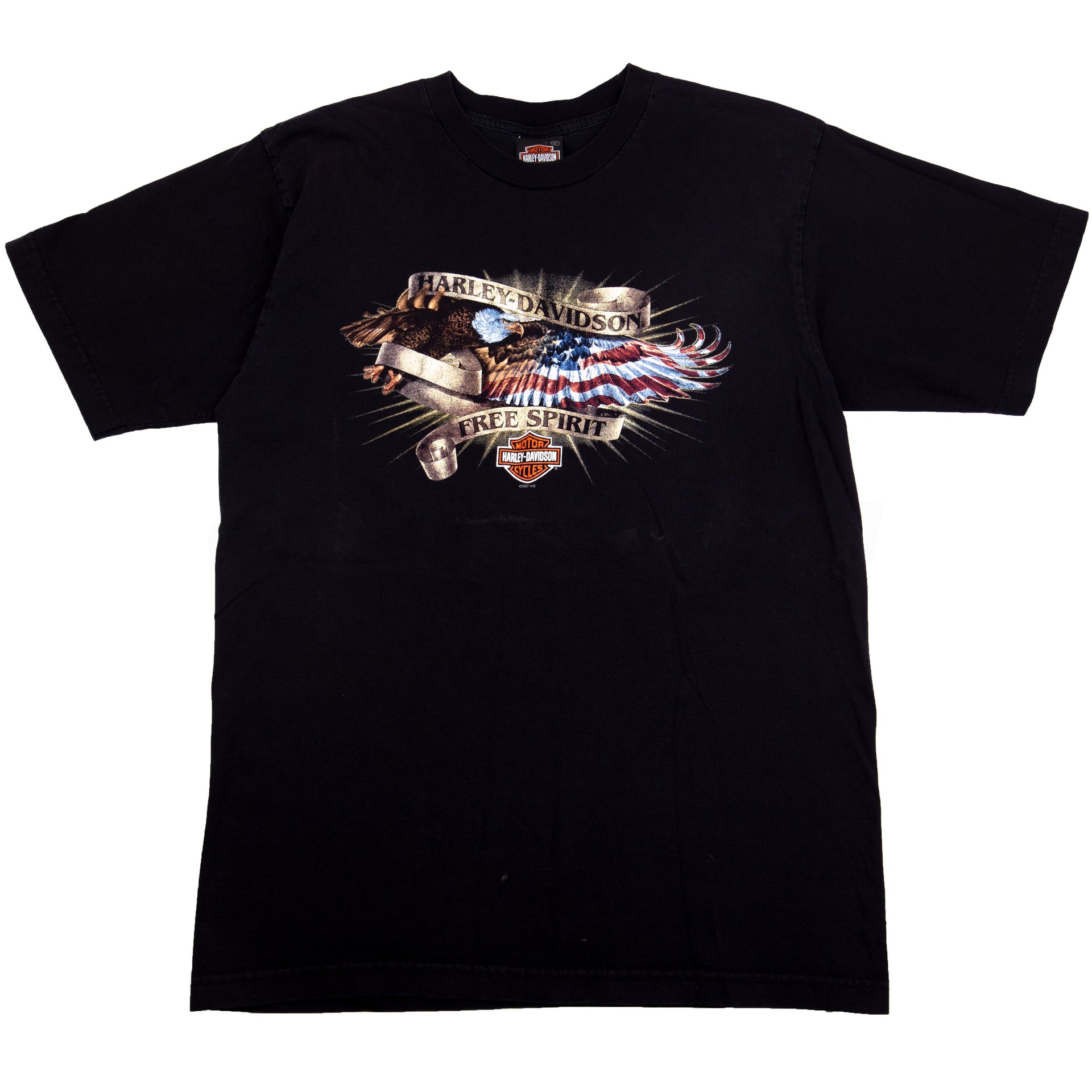Vintage Black Harley Davidson Free Spirit Tee (2007)