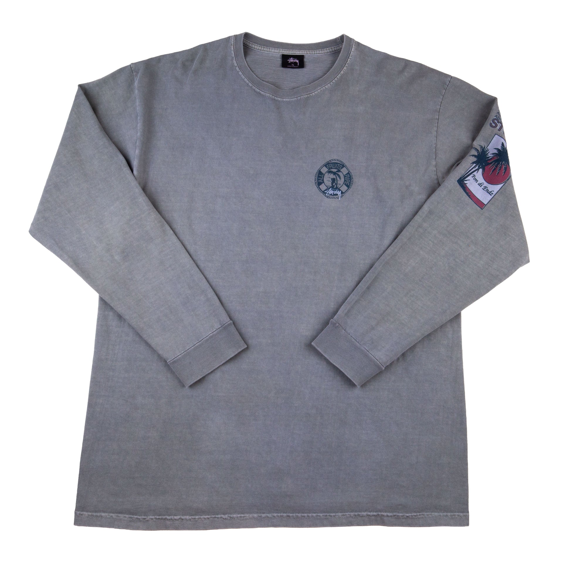 Stussy Washed Olive Fruits Ripe L/S PRE-OWNED