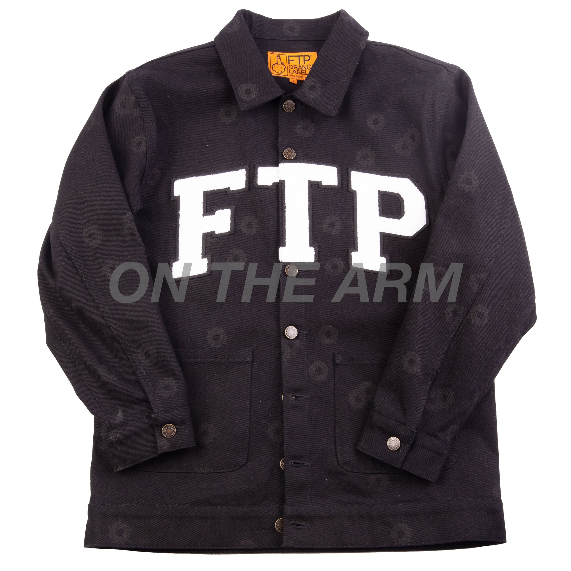 FTP Black Bullethole Denim Jacket PRE-OWNED