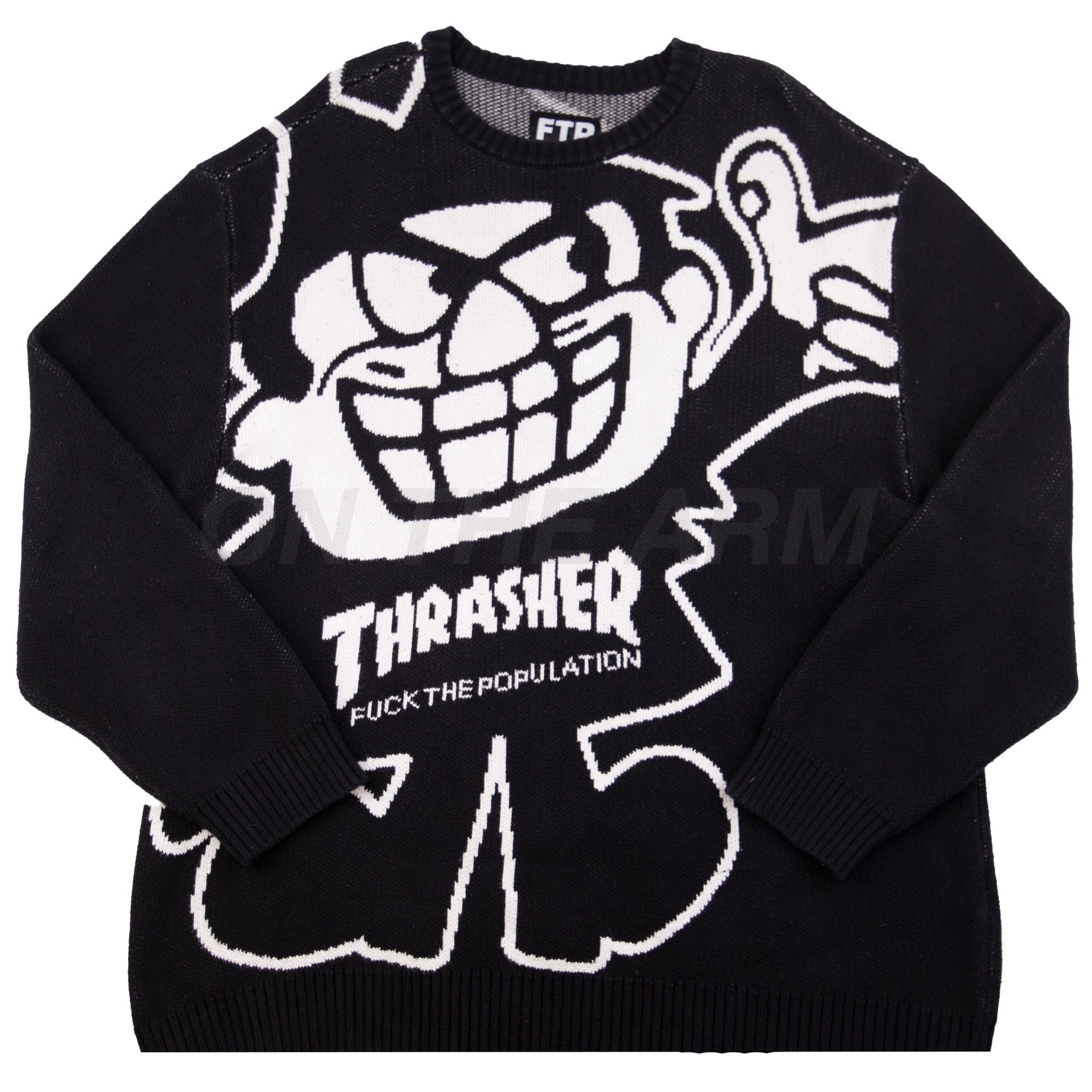 FTP Black Thrasher Boris Knit Sweater PRE-OWNED