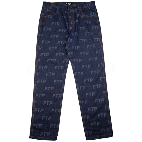 FTP Indigo Repeat Logo Jeans PRE-OWNED