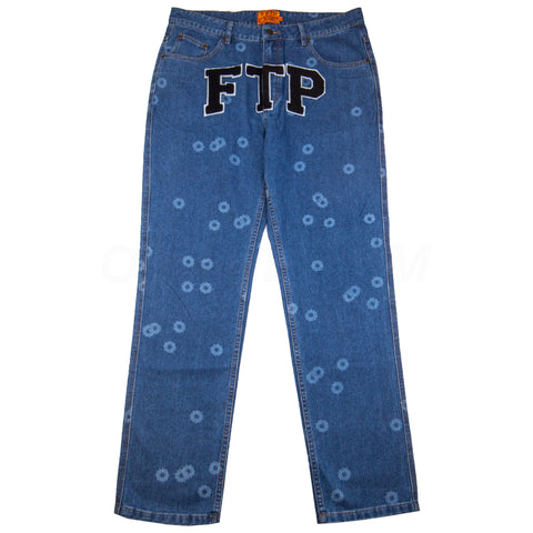 FTP Blue Bullethole Denim Pants PRE-OWNED