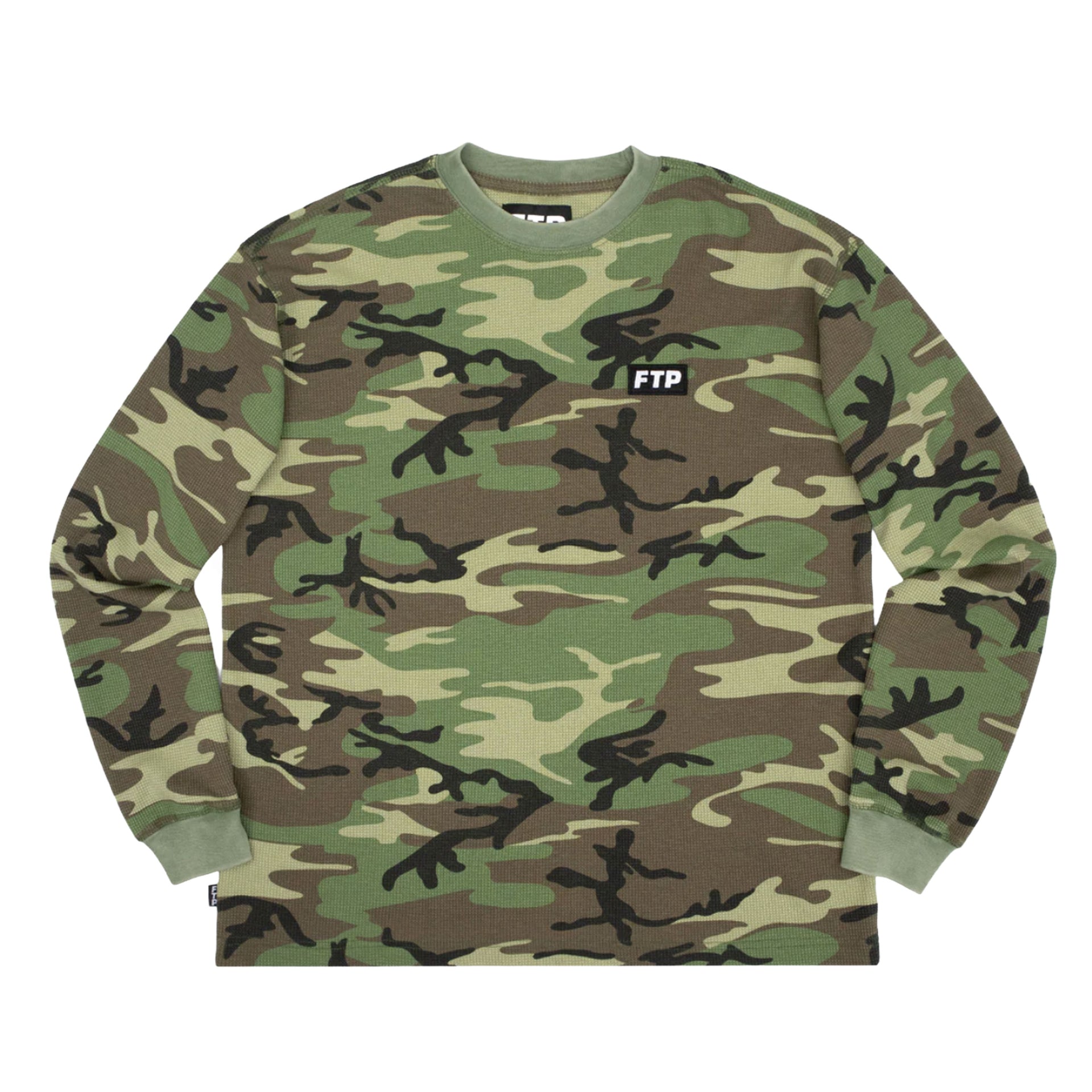FTP Woodland Camo Embroidered Logo Patch Thermal