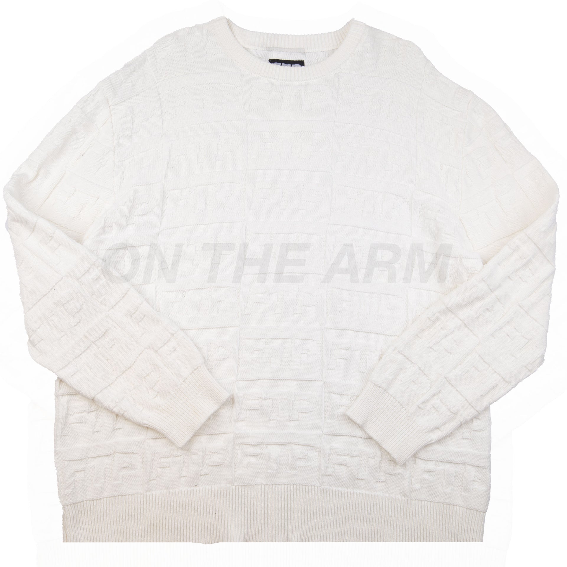 FTP White Jacquard Knit Sweater PRE-OWNED