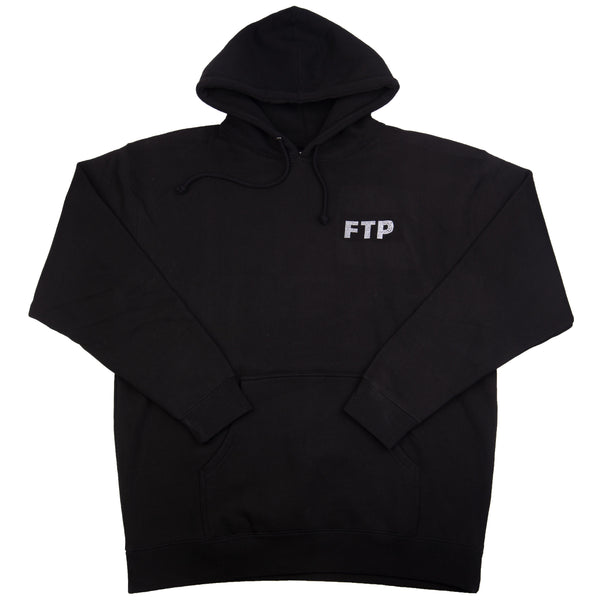 FTP Black Rhinestone Logo Hoodie