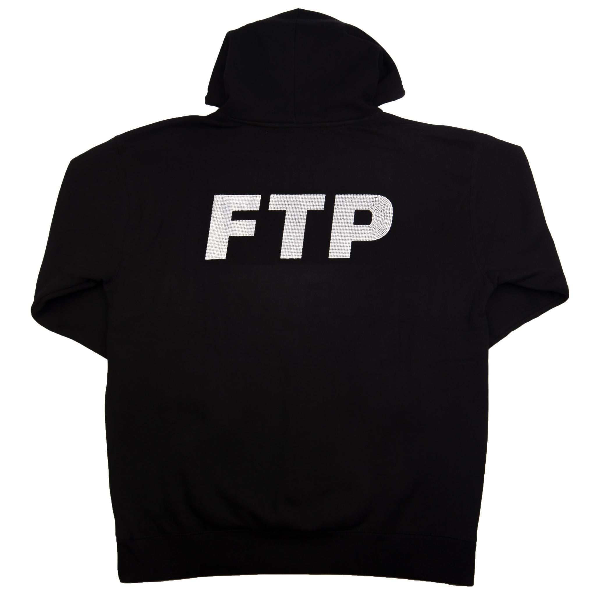 FTP Black Rhinestone Logo Hoodie