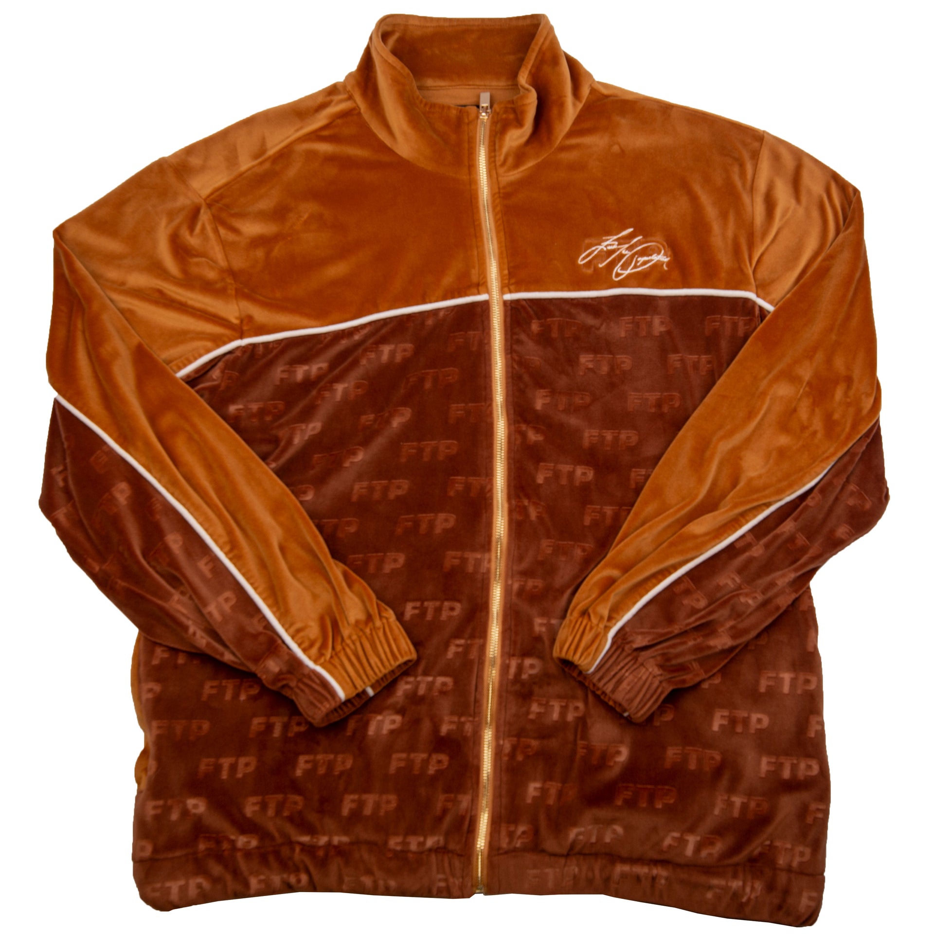 FTP Brown Velour Track Jacket PRE-OWNED