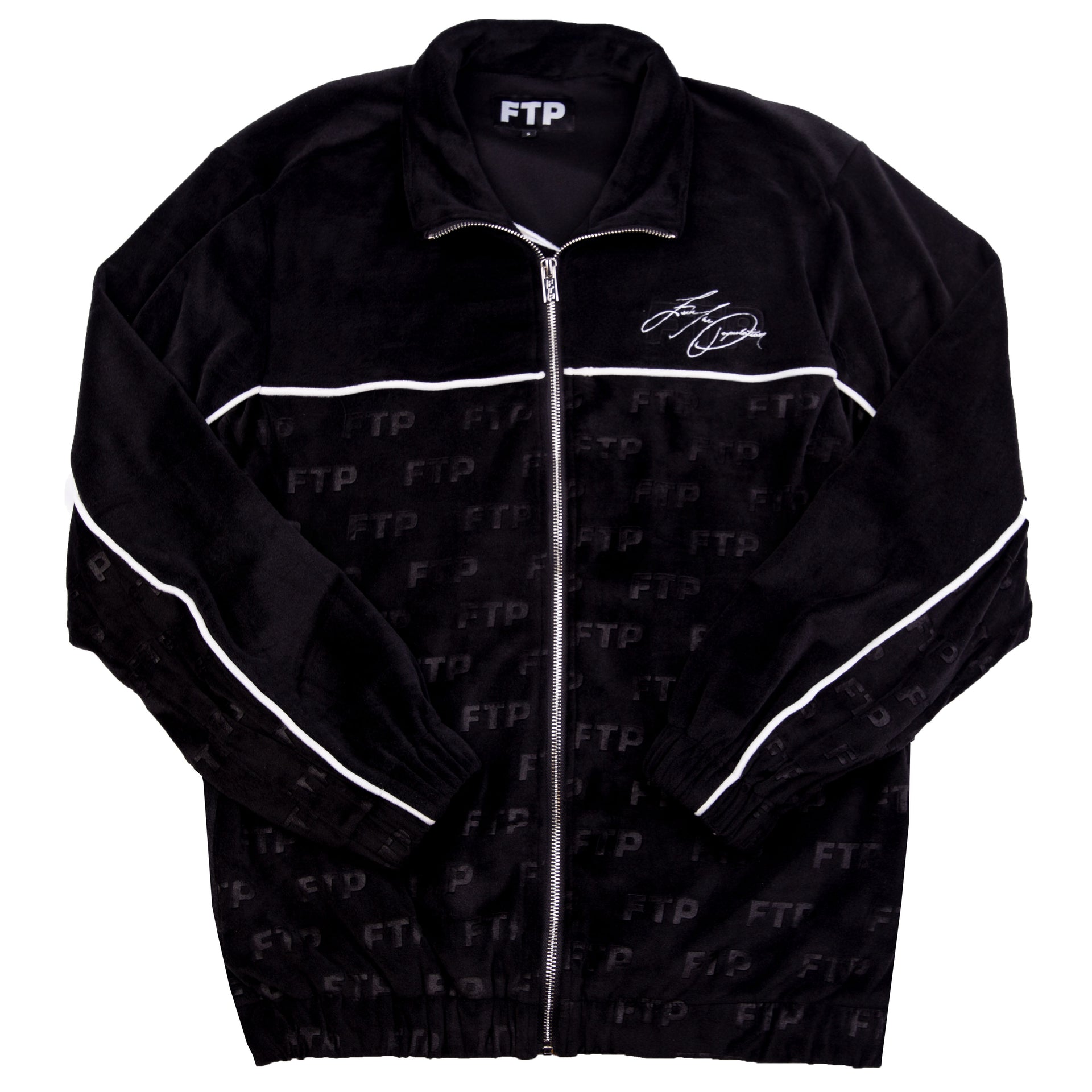 FTP Black Velour Track Jacket PRE-OWNED