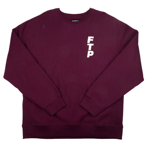 FTP Burgundy Vertical Logo Crew PRE-OWNED