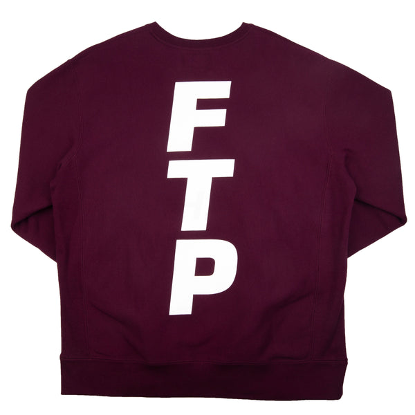 FTP Burgundy Vertical Logo Crew PRE-OWNED