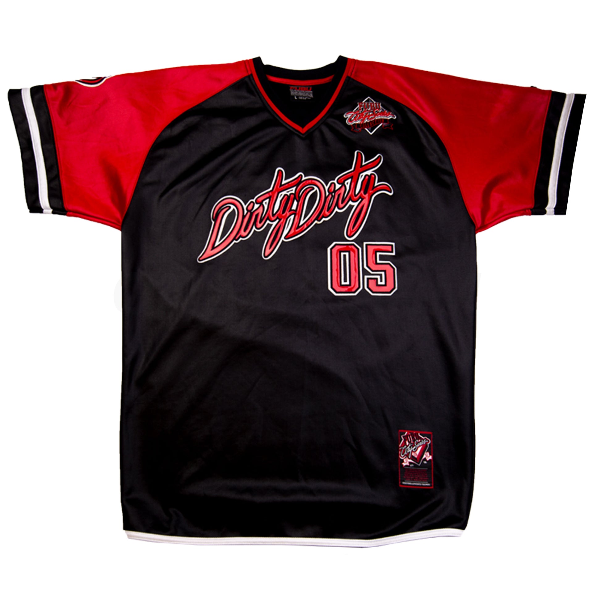 Vintage Black Fubu Dirty Dirty Football Top (2000's)