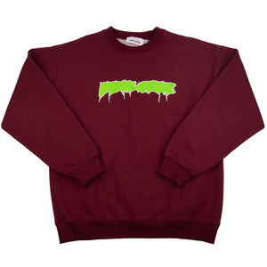 FuckingAwesome Maroon Slime Logo Crew PRE-OWNED