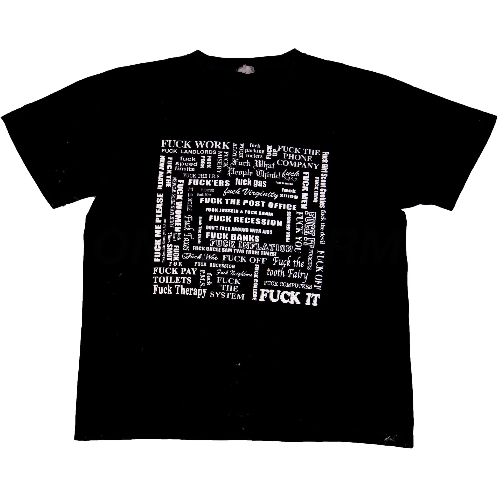Vintage Black Fuck Everything Tee (2000's)
