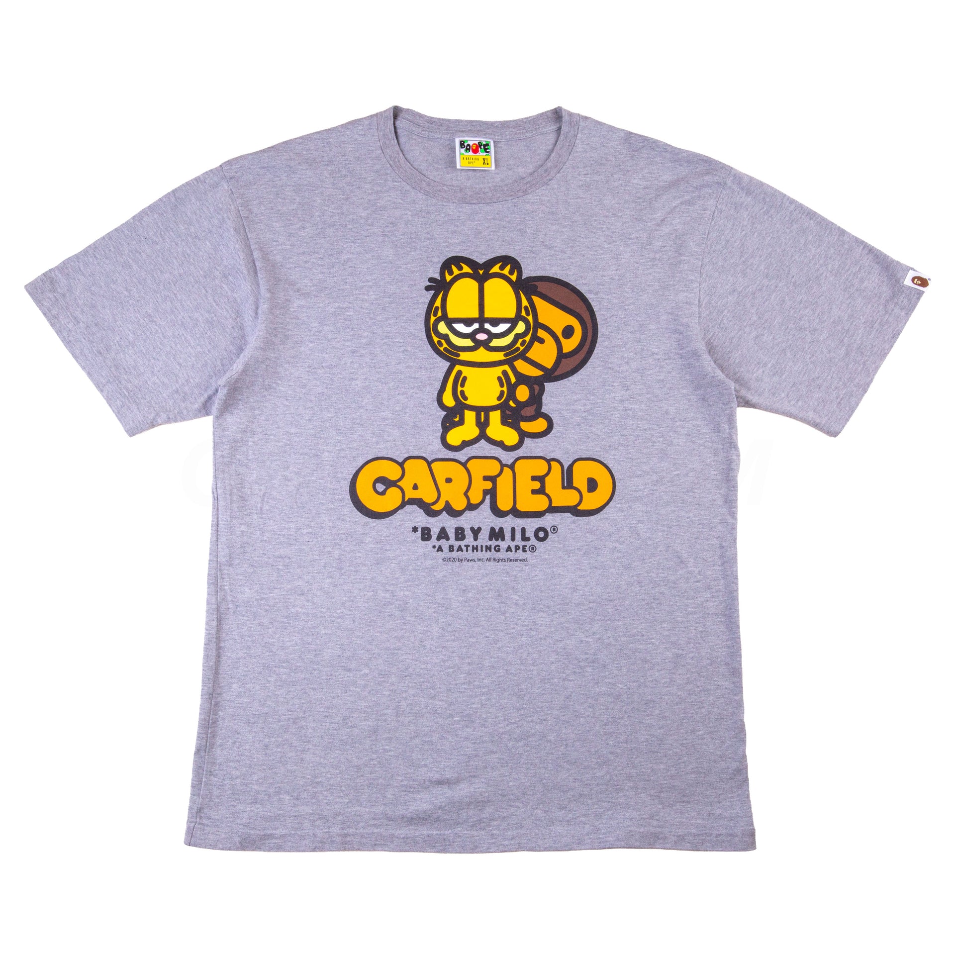 Bape Grey Garfield Baby Milo Tee PRE-OWNED
