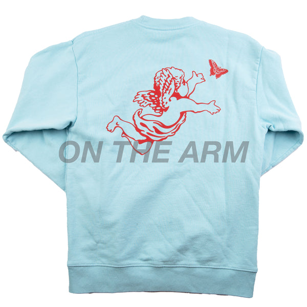 Girls Don't Cry Teal Small Logo Crew