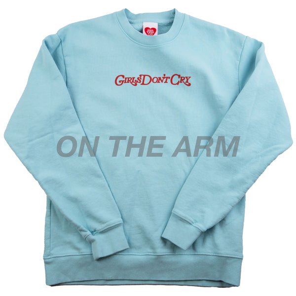 Girls Don't Cry Teal Small Logo Crew