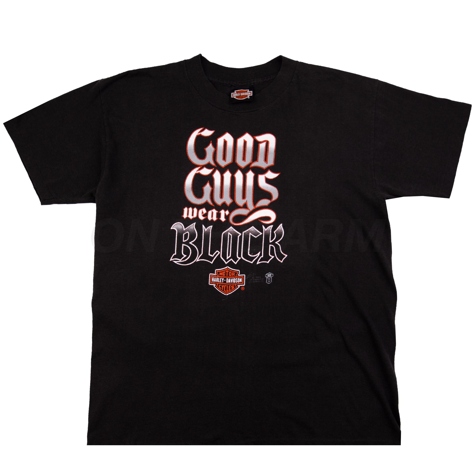 Vintage Black Harley Davidson Good Guys Wear Black Tee (1990)