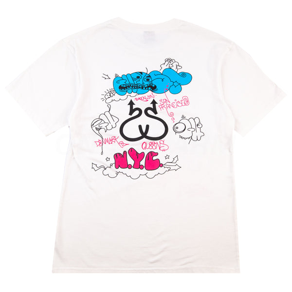 Stussy White Ghost Anniversary Tee PRE-OWNED