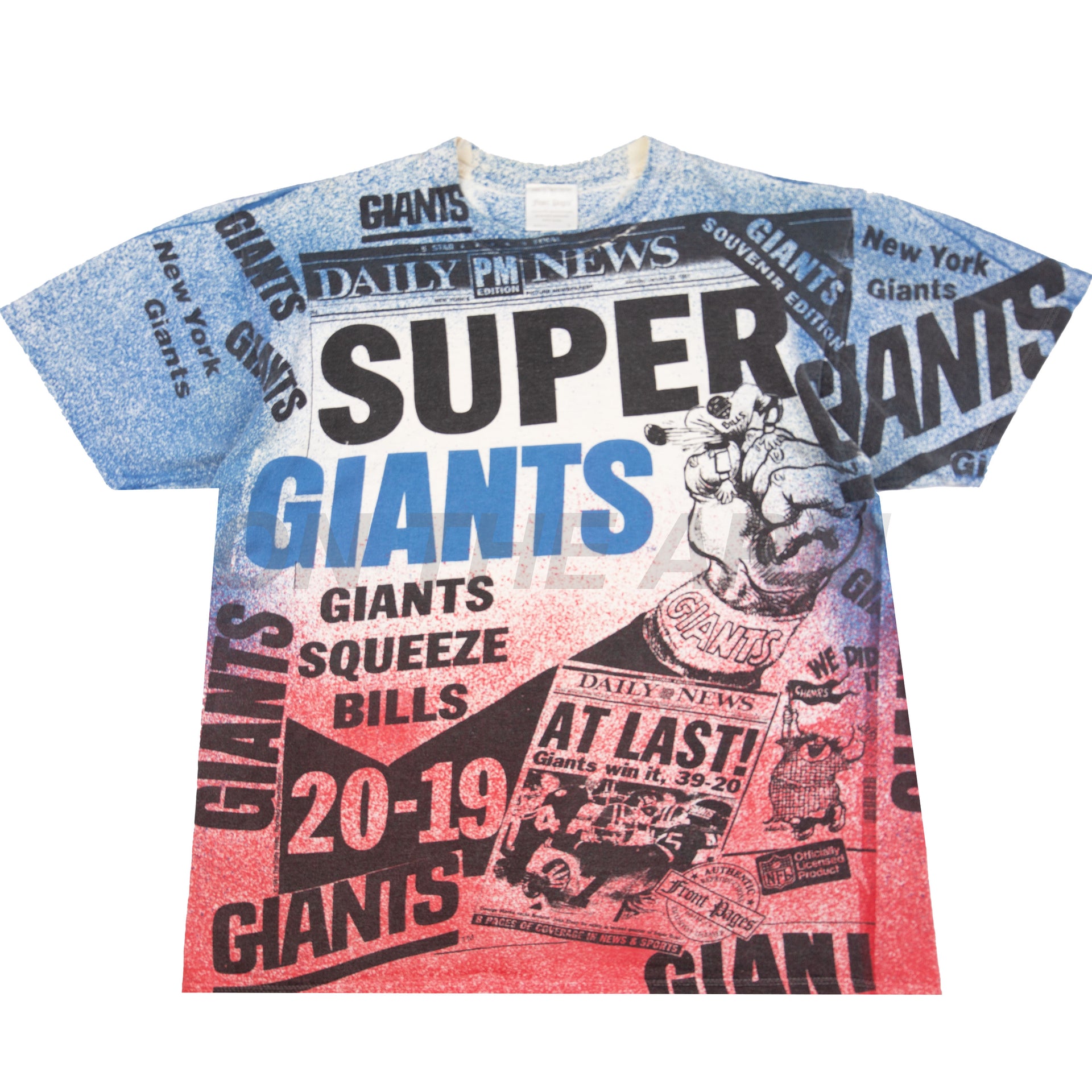 Vintage New York Giants All Over Print Tee (1991)